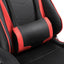 Maplin Plus High-Back Faux Leather Swivel Reclining Office Gaming Chair with Footrest - Red & Black - maplin.co.uk