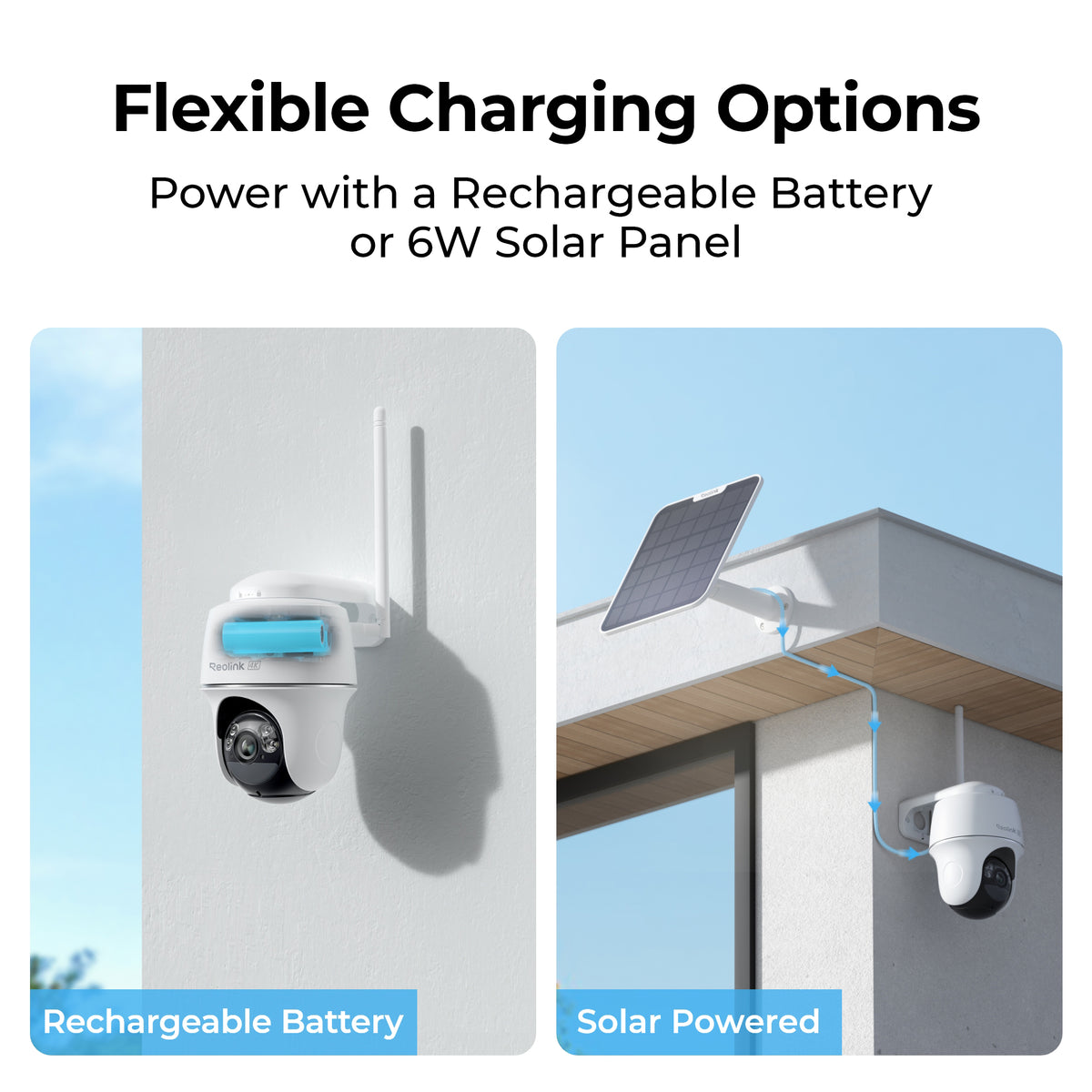 Reolink Argus Series 4K PT Auto Track Battery WiFi Outdoor Camera with Solar Panel