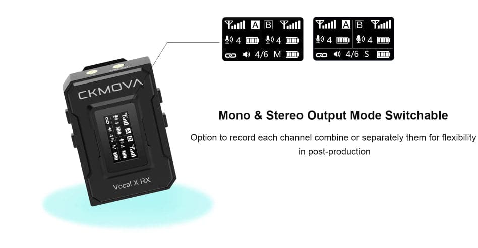 Maplin CKMOVA VOCAL X V1 Ultra Compact 2.4GHZ Dual Channel Wireless Microphone System with 1x Transmitter & 1x Receiver - maplin.co.uk