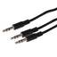 Maplin 3.5mm Aux Stereo 3 Pole Jack to Twin 3.5mm 3 Pole Jack Cable - Black, 2m - maplin.co.uk