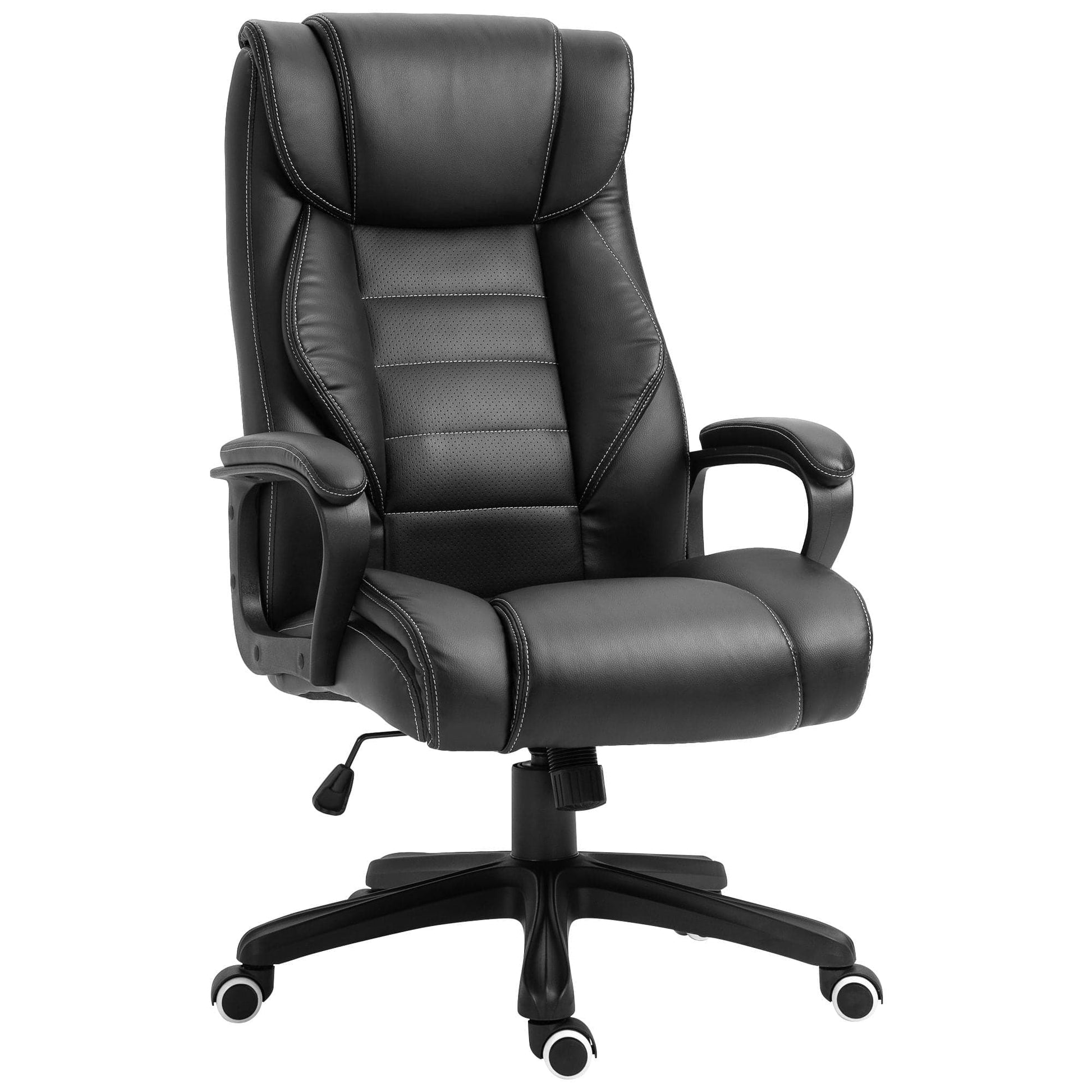 ProperAV Extra Ergonomic High Back Tilting Executive Office Chair with 6-Point Vibration Massage Function - maplin.co.uk