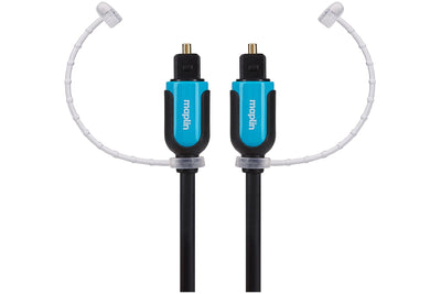 Maplin Optical Audio TOSlink Male to TOSlink Male Cable - Black, 10m