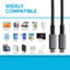 Maplin USB-C to USB-C V4.0 8K 240W PD Braided Cable - Black, 1m