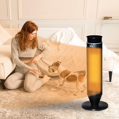 Maplin 42° Oscillation Indoor Ceramic Tower Space Heater with Remote Control & Timer - Black - maplin.co.uk