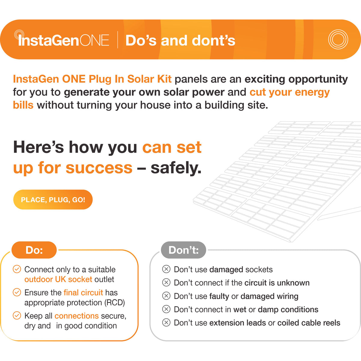 Instagen 2x 435W Solar Panel Kit with Mounting Kit