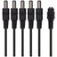 Maplin 5 Way Power Splitter Cable DC 1x Female 5x Male 5.5 x 2.1mm Plug for CCTV - Black - maplin.co.uk