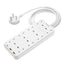 MOMAX OnePlug 8-Outlet Extension Plug Socket Power Strip with USB-C & 2x USB-A - 2m