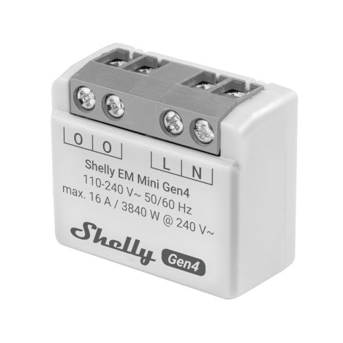 Shelly EM Mini Gen4 WiFi/Zigbee-Operated 16A Smart Energy Monitoring Device Single