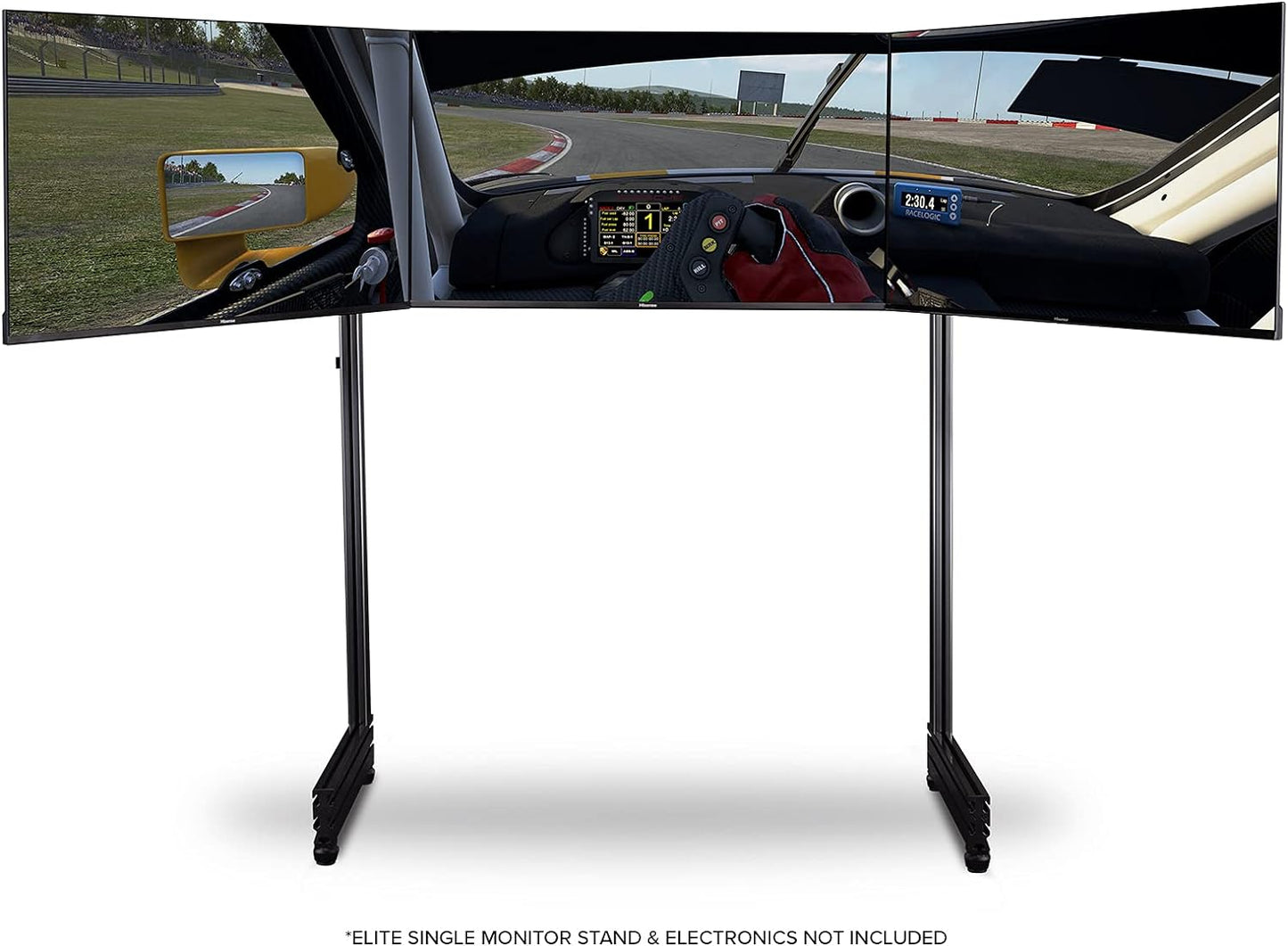 Next Level Racing Elite Freestanding Triple Monitor Stand Add-On - Carbon Grey - maplin.co.uk
