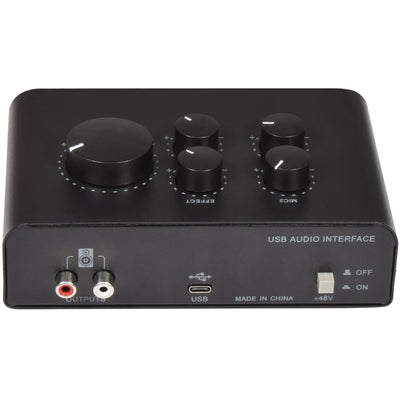 Citronic USB Audio Interface for 2 Microphones & 1 Instrument