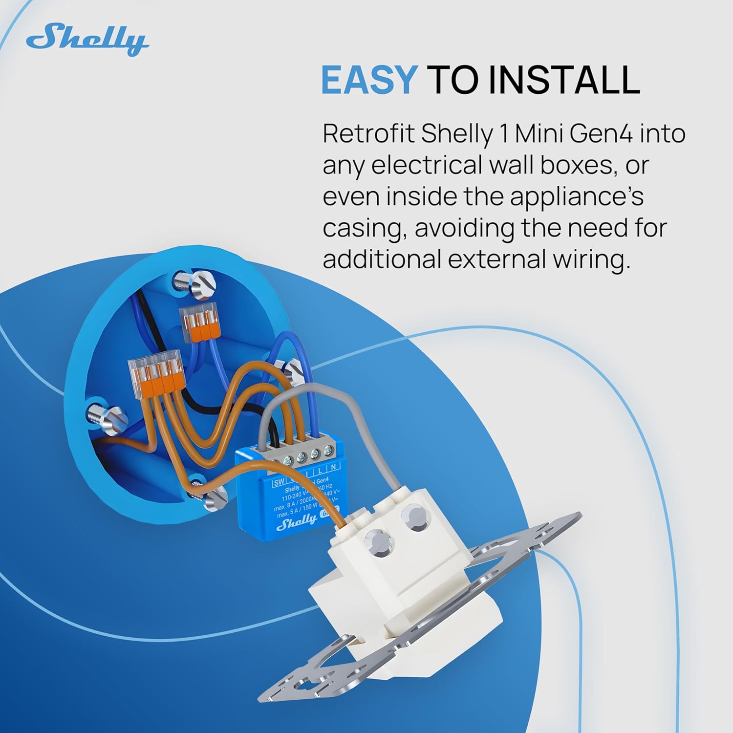 Shelly 1 Mini Gen4 WiFi/Zigbee-Operated 8A Relay Switch