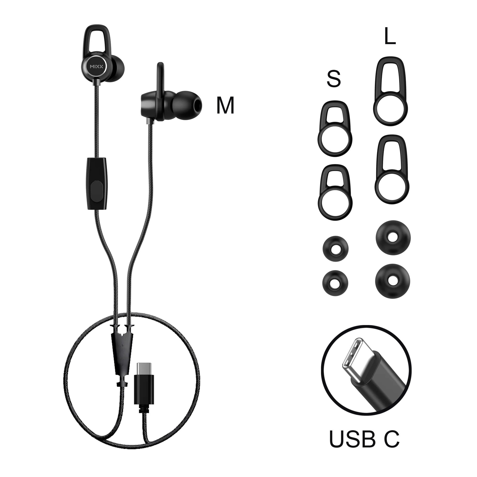 Mixx SoundPort USB-C Wired Earphones