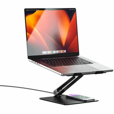 ALOGIC Elite Power Adjustable Laptop Stand Riser With Phone Charger Black