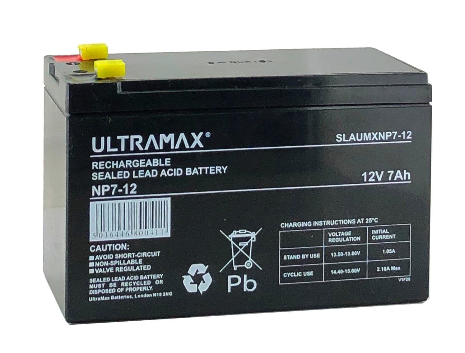 Maplin Plus NP7-12 12V 7AH 20HR Sealed Lead Acid Rechargeable Battery ...