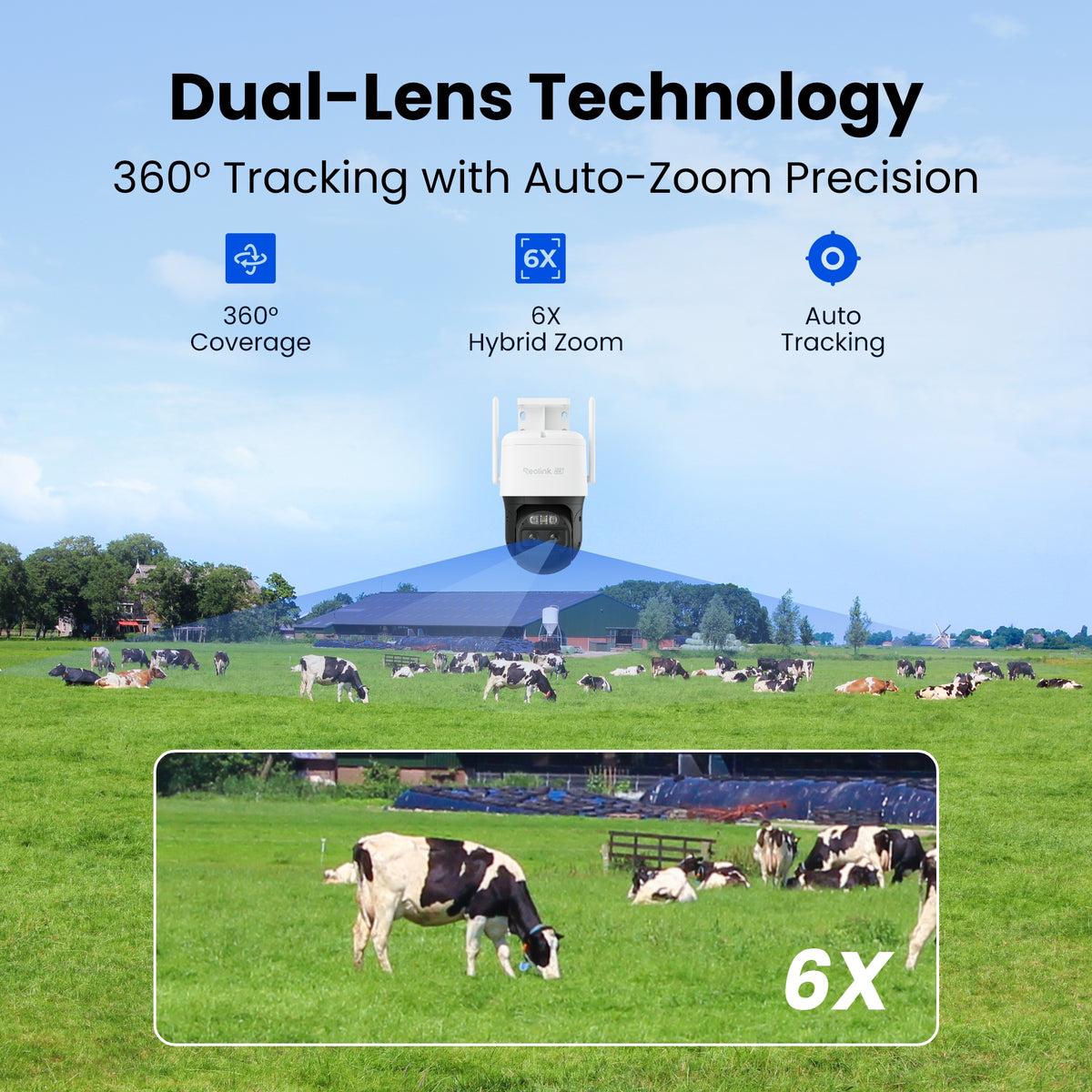 Reolink Trackmix Series 2K PTZ Battery 4G Outdoor Security Camera with 30W Solar Panel