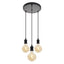 4lite Decorative 3 Light Circular Ceiling Pendant with 3x E27 Bulbs