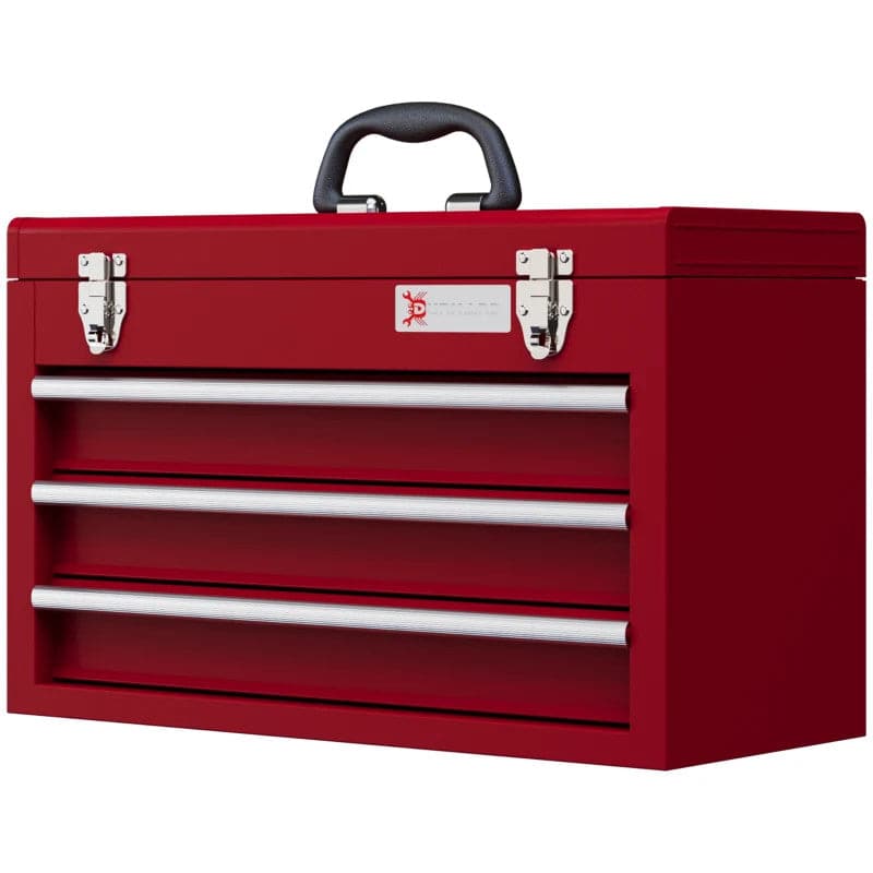 Maplin Plus 510mm x 220mm x 320mm Portable 3 Drawer Lockable Metal Tool Box - maplin.co.uk