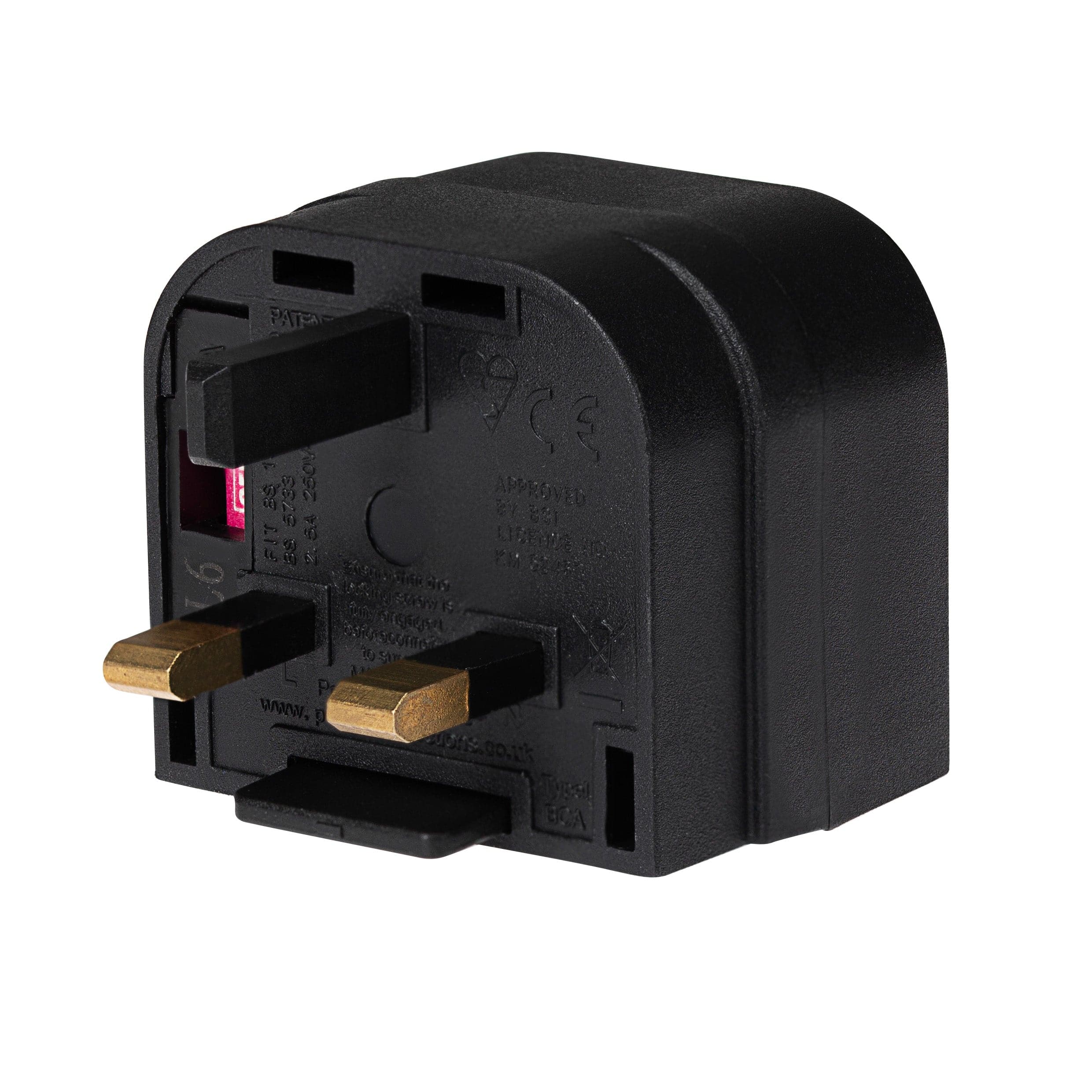 Maplin EU 2 Pin Plug to UK Mains Plug Converter with 3 Amp Fuse - Blac ...