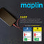 Maplin 35W GaN 2-Port USB Wall Charger with USB-C PD, USB-A QC 3.0 & Retractable USB-C Cable