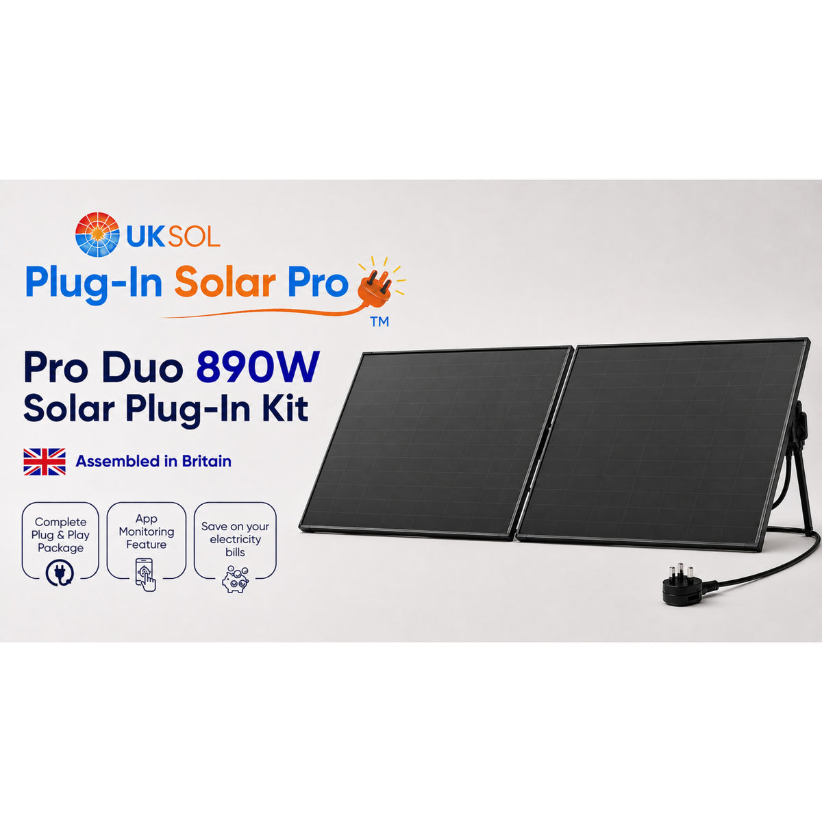 UKSOL Plug-In Solar Pro Duo 890W Hybrid Mount Kit