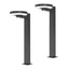 4lite Arundel Solar IP44 Die-Cast Aluminium LED Garden Bollard Light with Built in PIR Motion Sensor Pack of 2