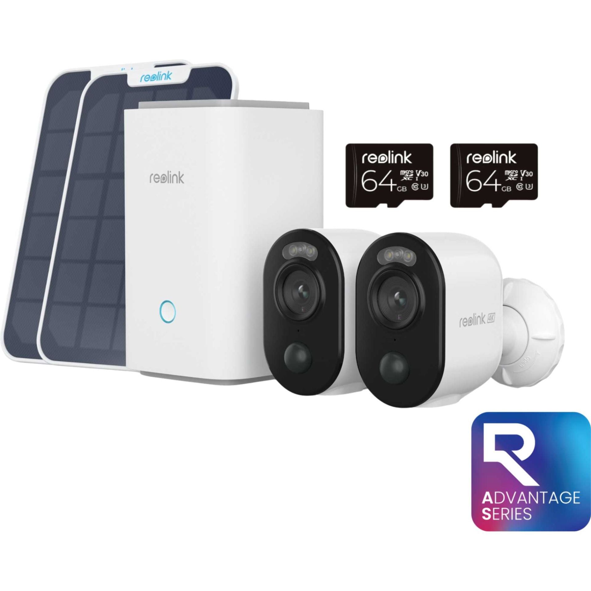 Reolink Argus 3 Ultra 4K Wireless 2-Camera Kit with Hub, Solar Panel & 128GB SD