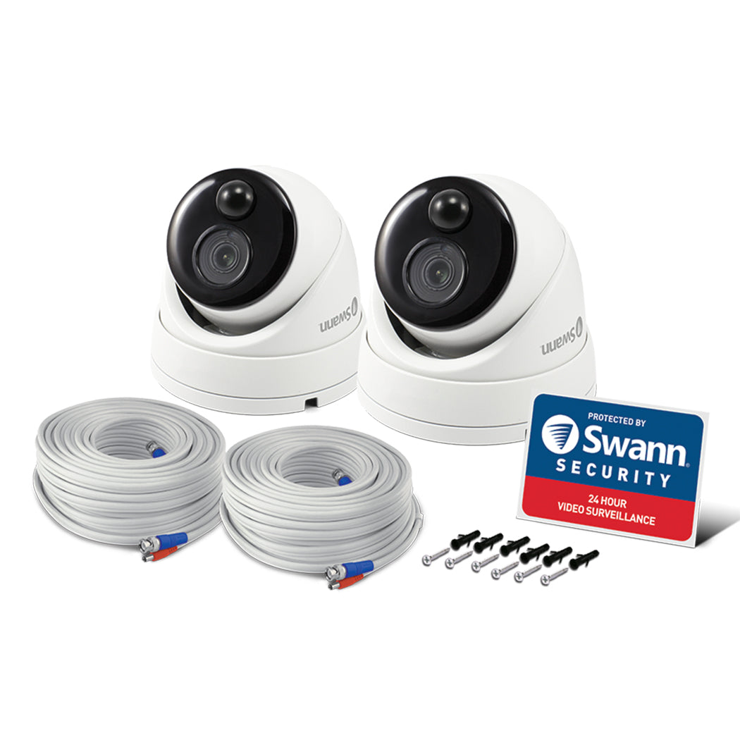 Swann 1080p Wired DVR CCTV Add-On Dome Camera - Pack of 2