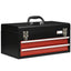 Maplin Plus 460mm x 240mm x 220mm Portable 2 Drawer Lockable Metal Tool Box - maplin.co.uk