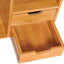 ProperAV Extra Desktop Stationery Desk Organiser with 2 Drawers - Bamboo