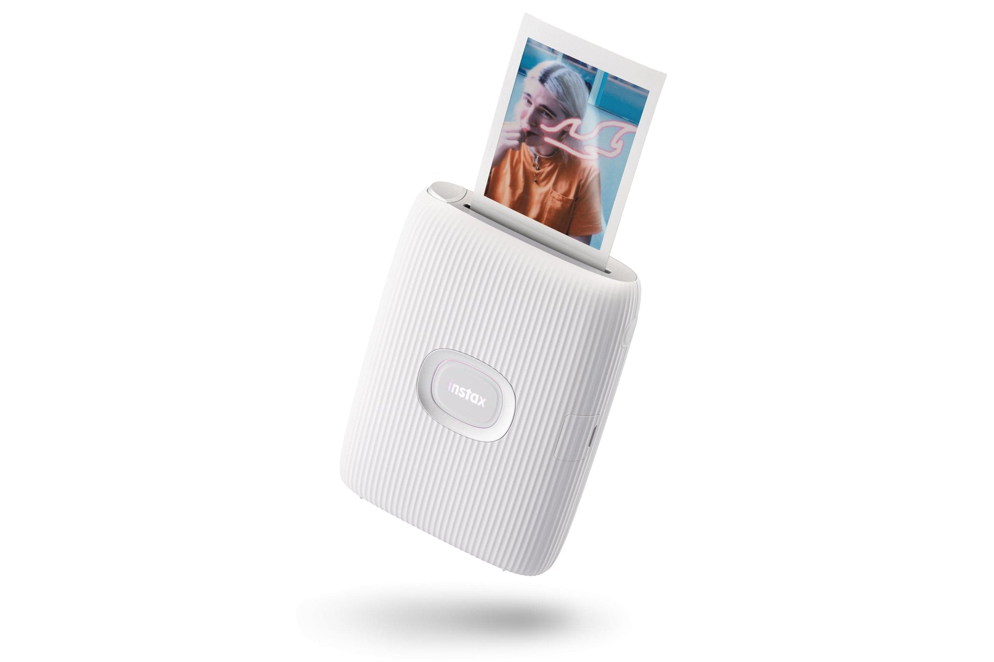 Fujifilm Instax PAL Digital Camera with Mini Link 2 Printer Bundle - Clay White