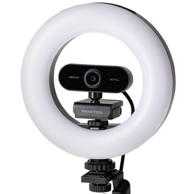 PRAKTICA Full HD Webcam, Ring Light & Tripod Kit