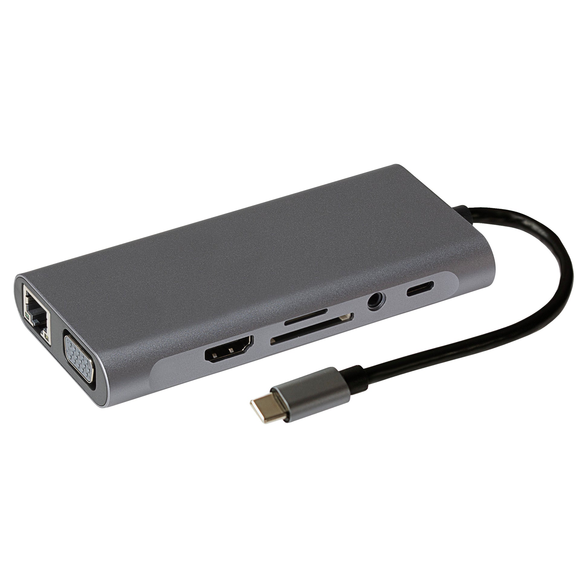 Maplin USB-C Multiport Hub 4x USB-A, HDMI, RJ45, USB-C PD, VGA, SD Card Reader