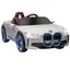 HOMCOM BMW i4 Licensed 12V Kids Electric Ride On Car with Remote Control, Portable Battery, Music, Horn & Headlights - maplin.co.uk