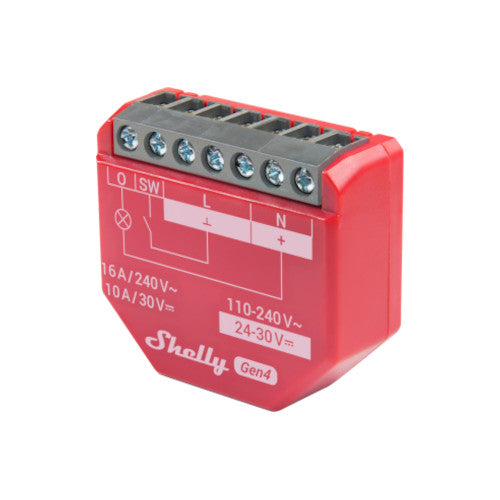 Shelly 1PM Gen4 WiFi/Zigbee-Operated Smart Switch with Power Monitoring (1 channel, 16A) Single