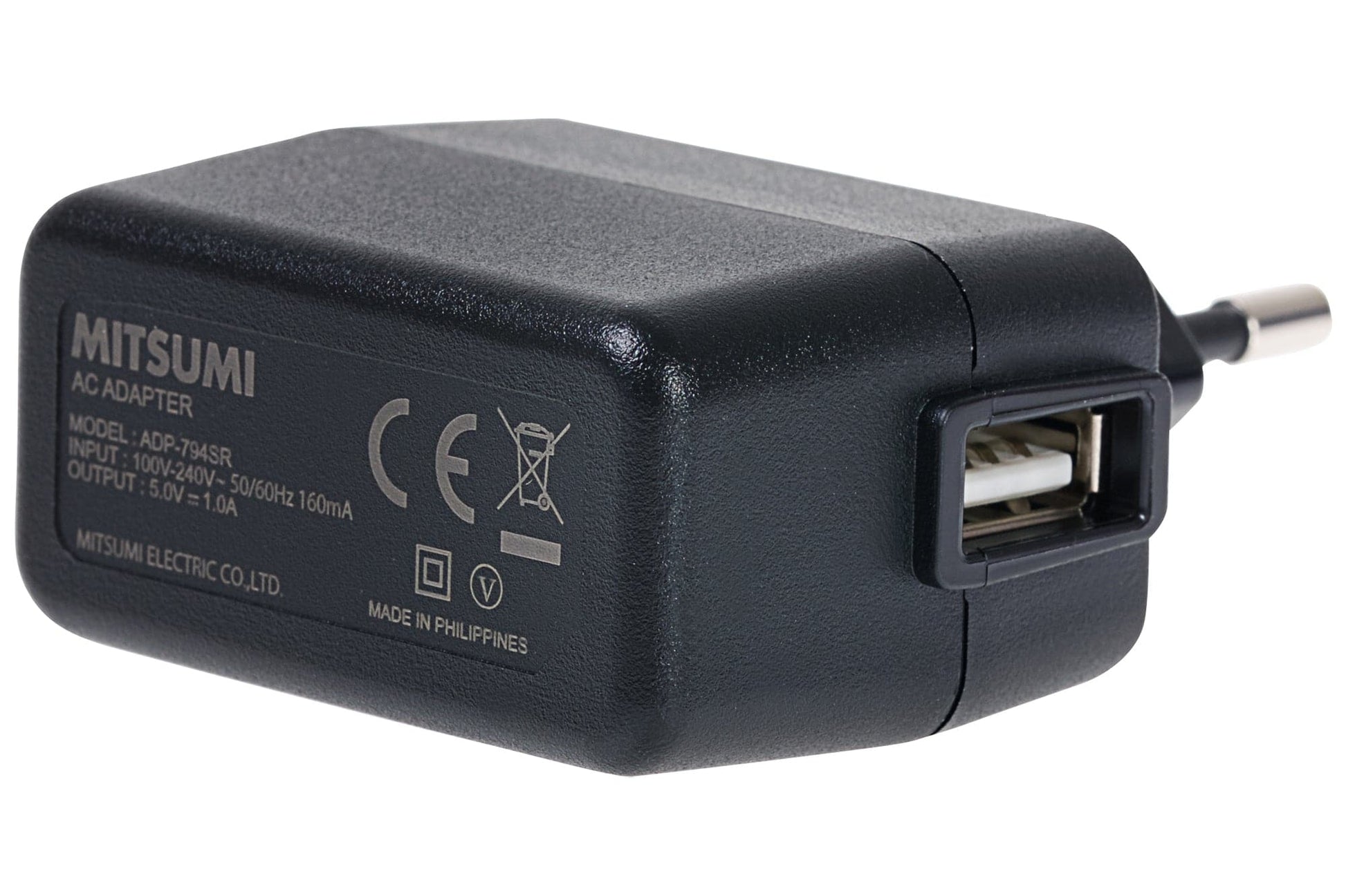 PRAKTICA 1-Port USB-A EU Wall Charger 5V 1  Amp 100-240V Wall Charger - Black - maplin.co.uk