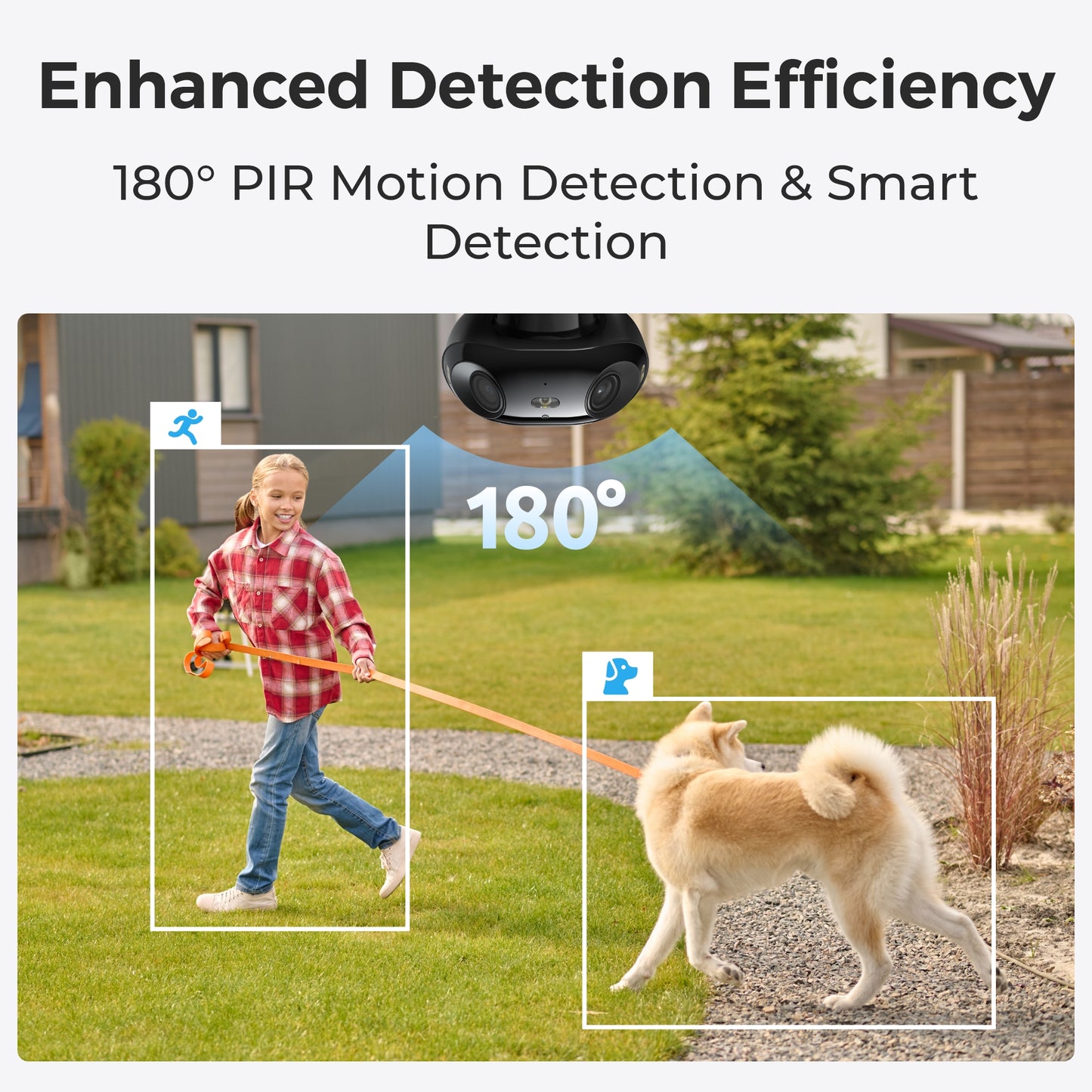 Reolink Argus 4K 8MP 180° Dual-Lens Wireless Security Camera with Solar Panel