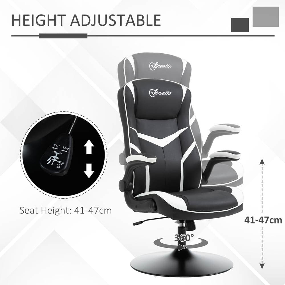 Maplin Plus Faux Leather Ergonomic Adjustable Gaming Chair with Pedestal Base - maplin.co.uk