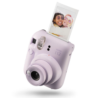 Fujifilm Instax Mini 12 Instant Camera with LED String Lights, Glitter Case & Film - Lilac Purple