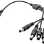 Maplin 5 Way Power Splitter Cable DC 1x Female 5x Male 5.5 x 2.1mm Plug for CCTV - Black - maplin.co.uk