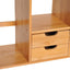 ProperAV Extra Desktop Stationery Desk Organiser with 2 Drawers - Bamboo