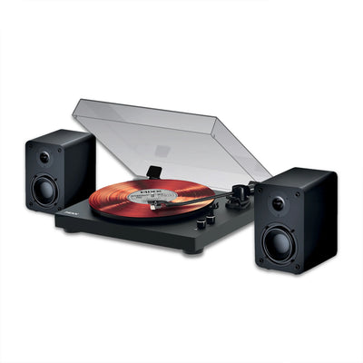 Mixx Analog System 5 Stereo Vinyl Record Deck with Wireless Speakers Black
