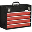 Maplin Plus 510mm x 220mm x 395mm Portable 4 Drawer Lockable Metal Tool Box - maplin.co.uk