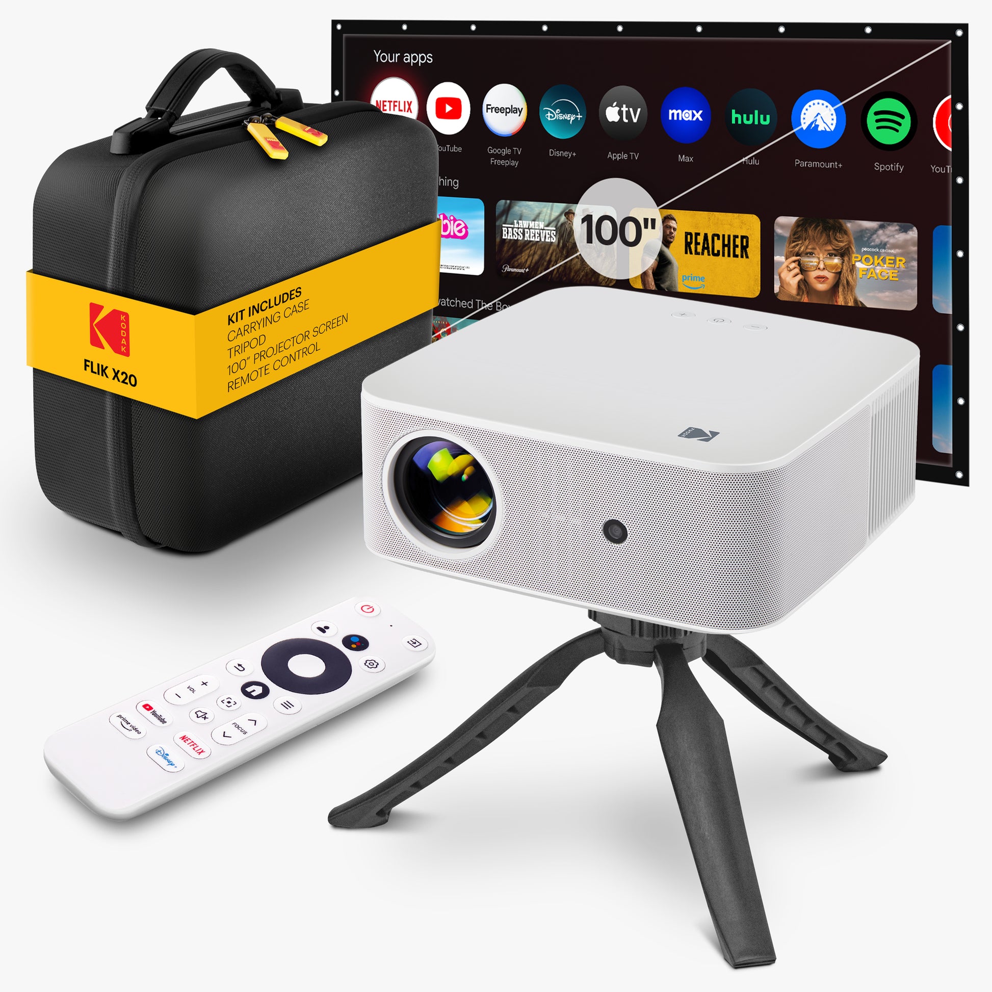 Kodak FLIK X20 Full HD Multimedia Smart Projector Projector + Accessories