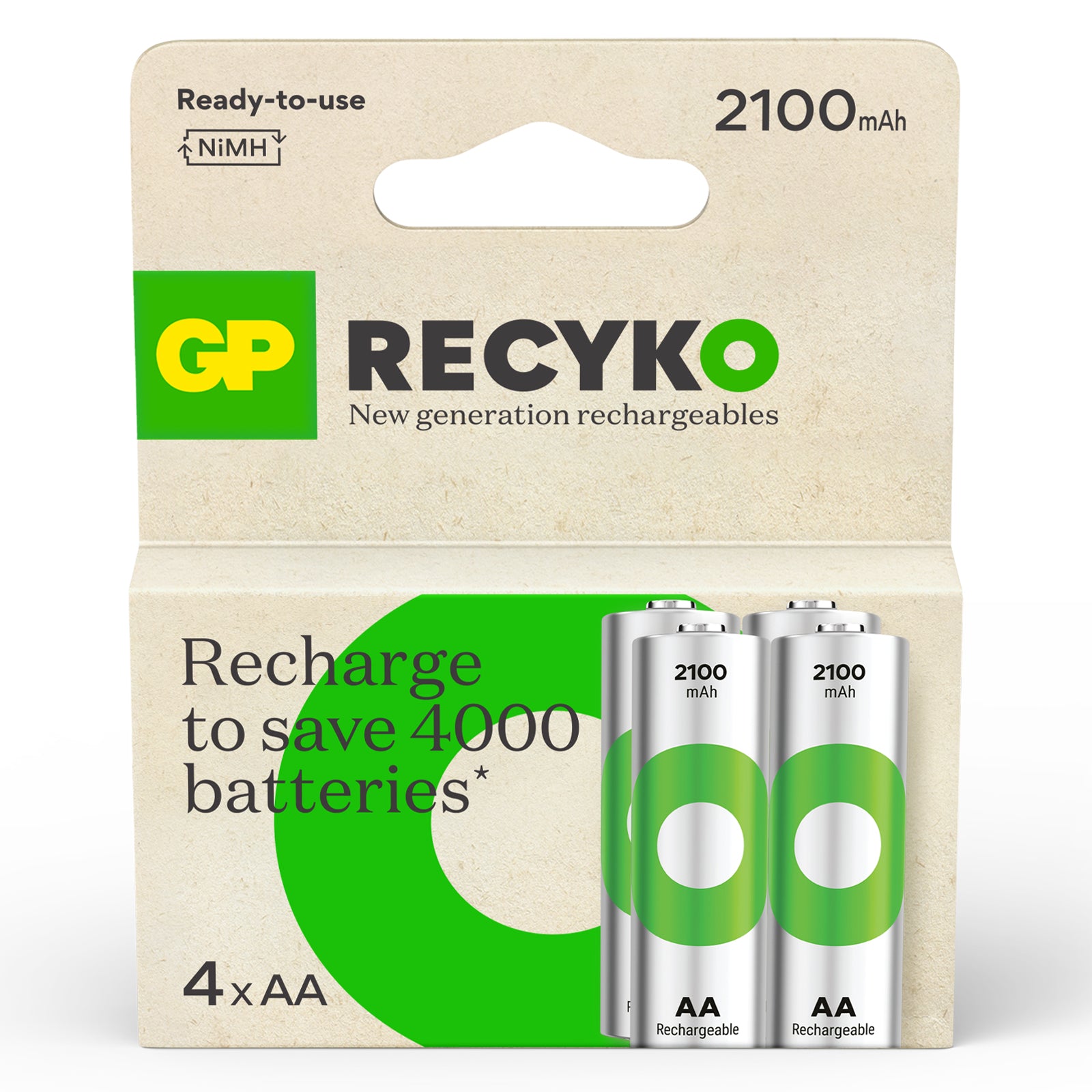 GP Recyko AA 2100mAh Rechargeable Batteries | Batteries | Maplin ...