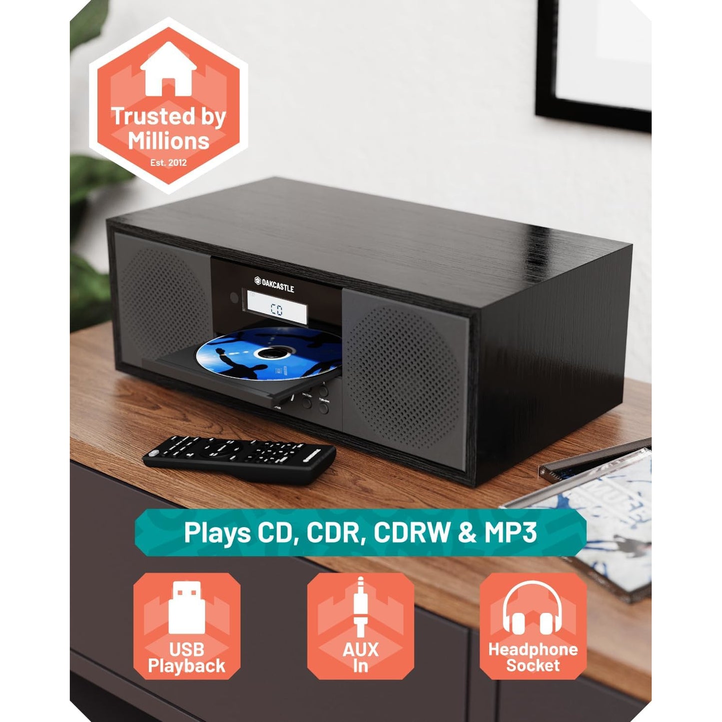 Oakcastle DAB500 DAB & FM Radio Music System