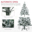 HOMCOM 4.5ft LED Snow Flocked Artificial Christmas Tree with Steel Base - maplin.co.uk