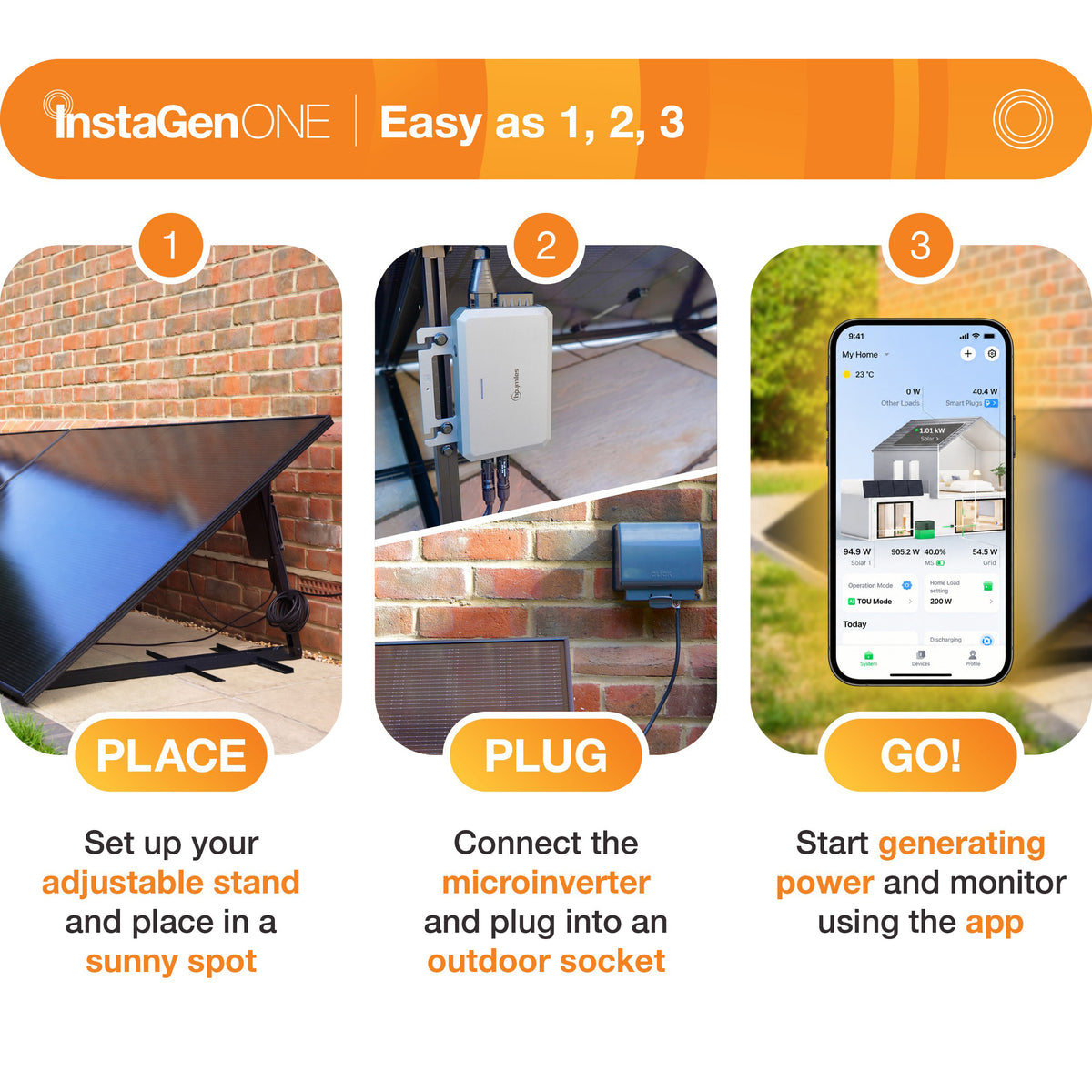 Instagen 1x 435W Solar Panel Kit with Mounting Kit