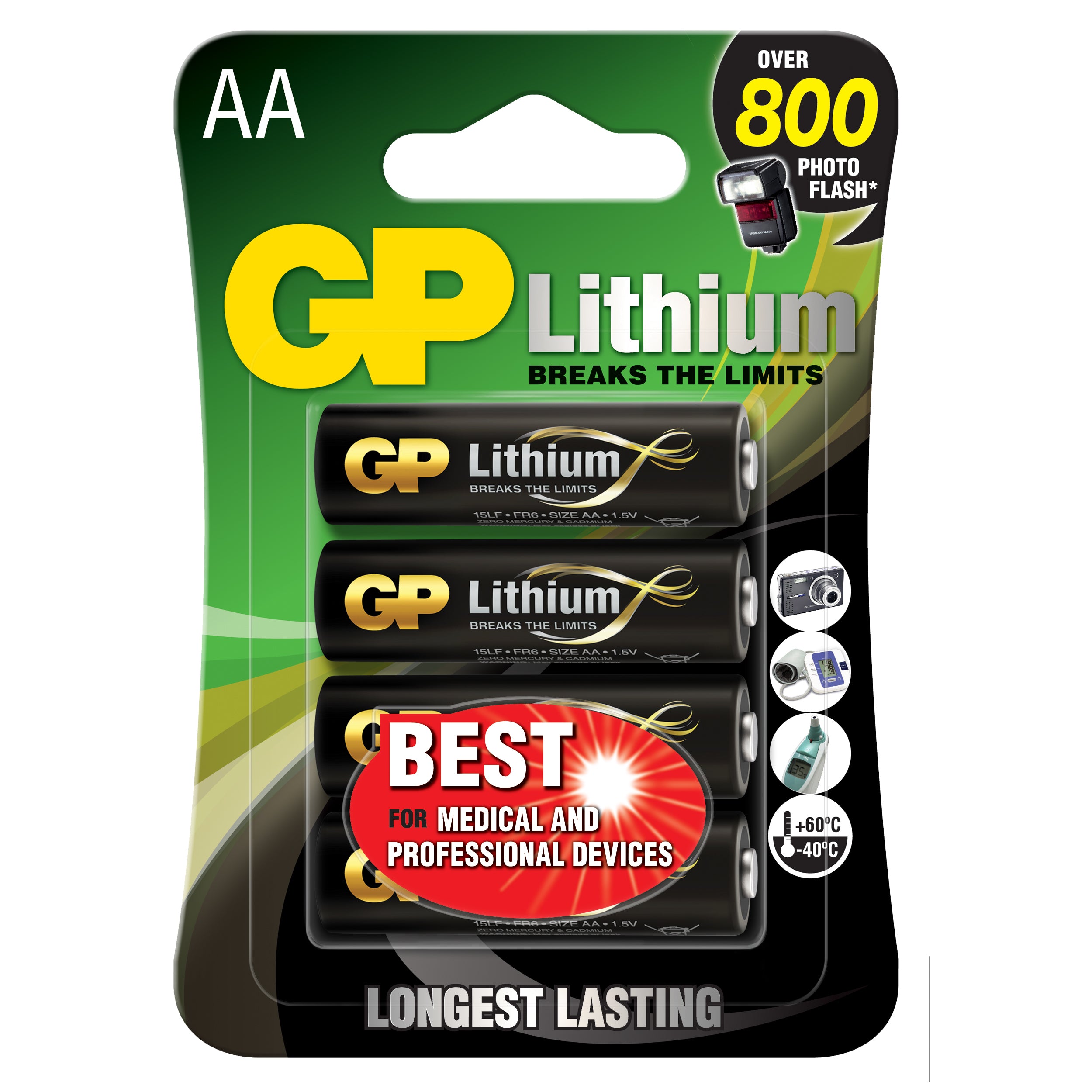 GP AA Lithium Batteries - Pack of 4 | Batteries | Maplin Electronics