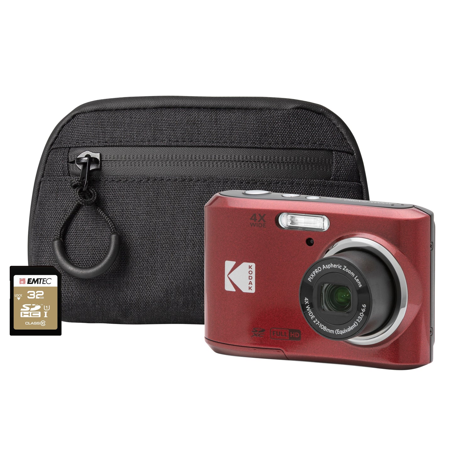Kodak PIXPRO FZ45 16MP 4x Zoom Compact Camera Camera + 32GB SD Card + Compact Case