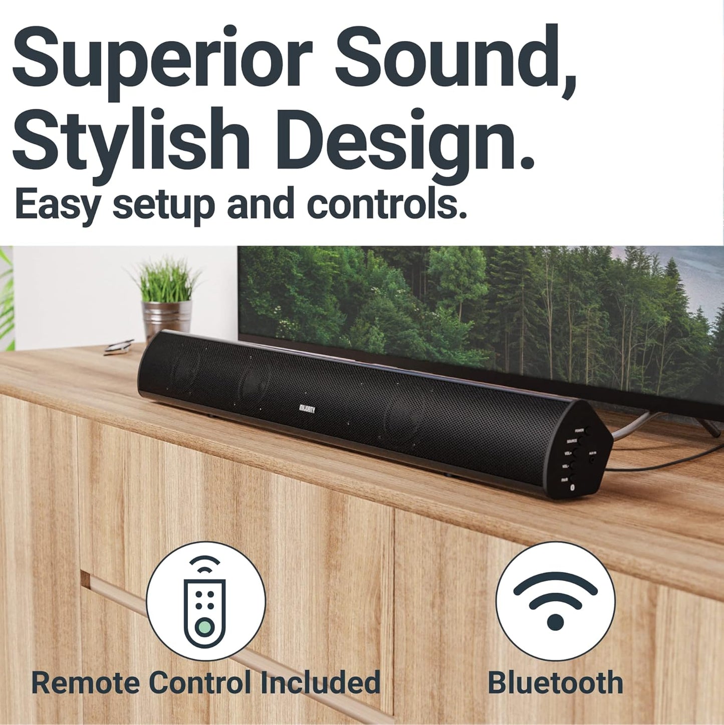 Majority Teton Bluetooth Soundbar